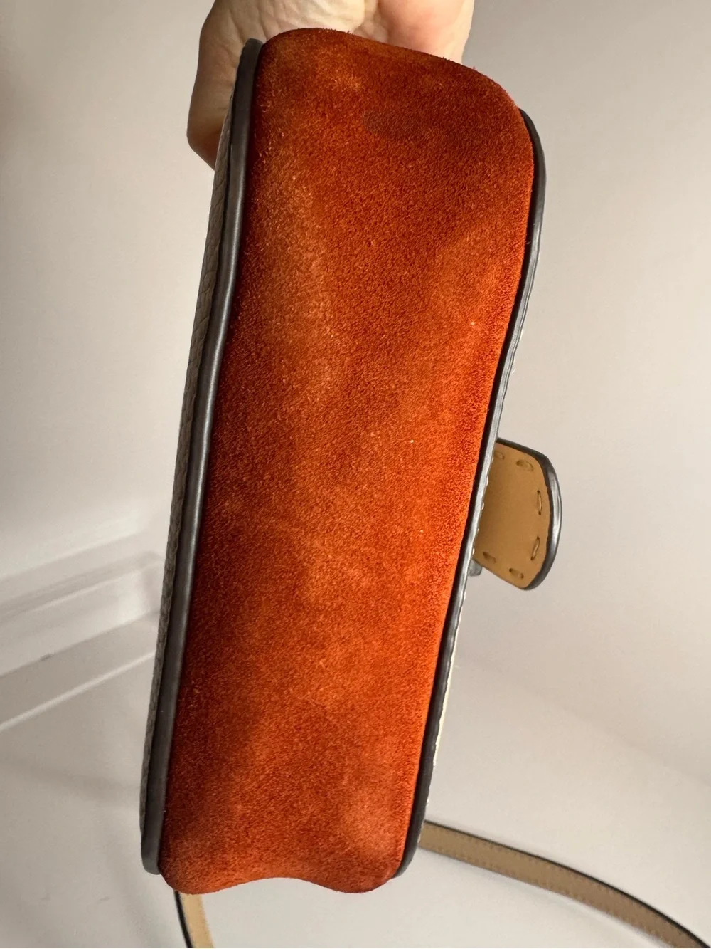 #311 Tory Burch McGraw Embossed Leather & Suede Crossbody Bag
